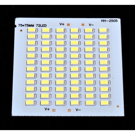 PLACA CU LEDURI SMD 75 X 75 X 72 BUC 12V / PUTERE 50W